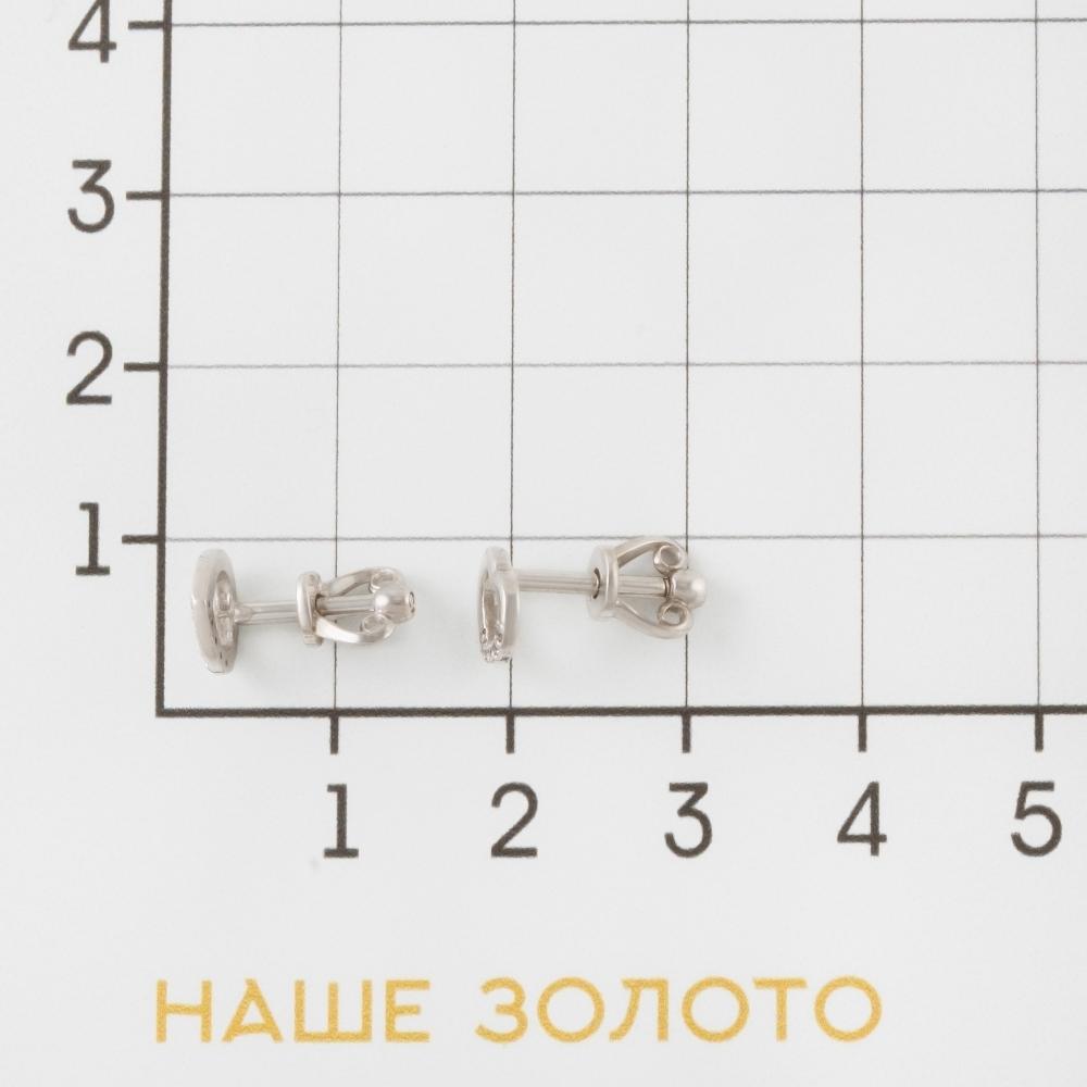 Серебряные серьги гвоздики Мидас-пермь  со вставками (фианит) 4МС383
