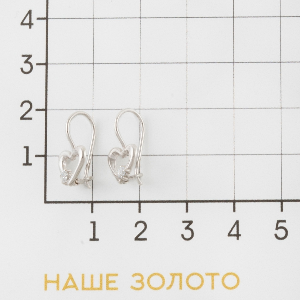 Серебряные серьги детские Мидас-пермь  со вставками (фианит) 4МС215