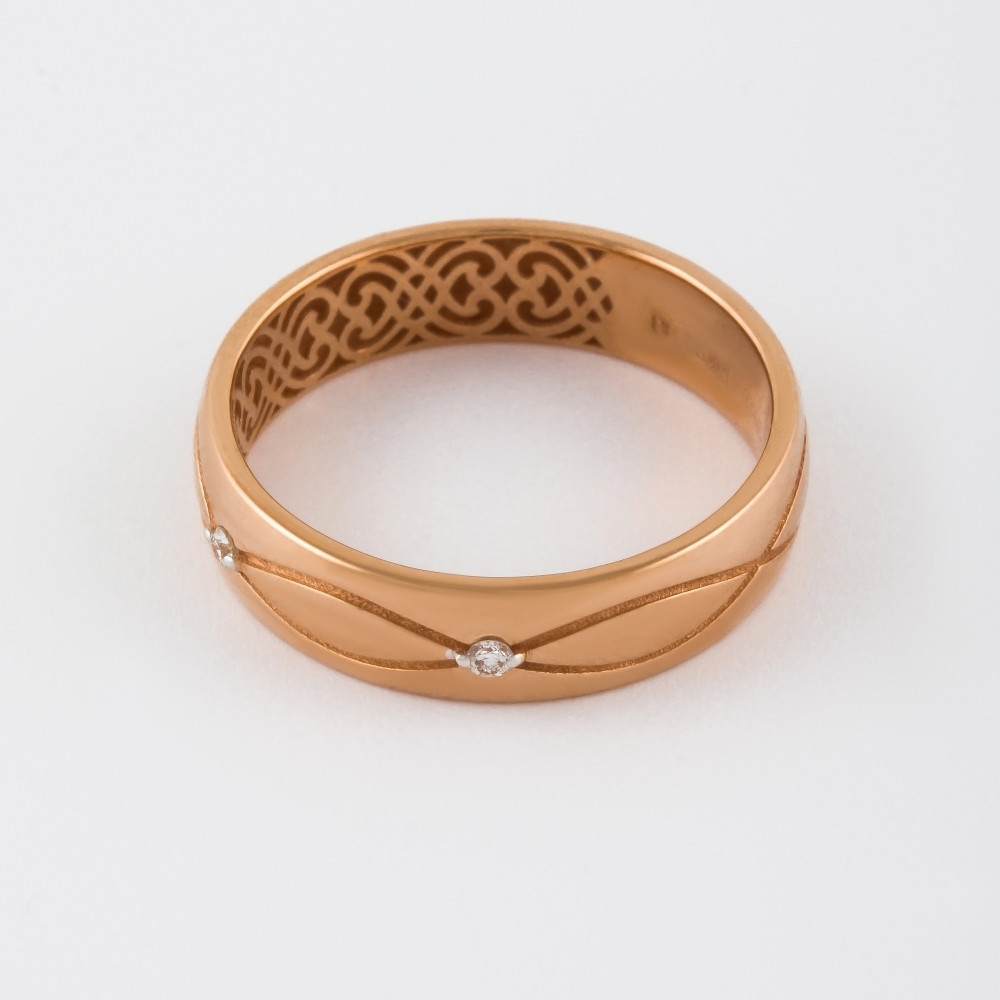 Золотое кольцо обручальное Клондайк из красного золота 585 пробы ЛХ07-00108