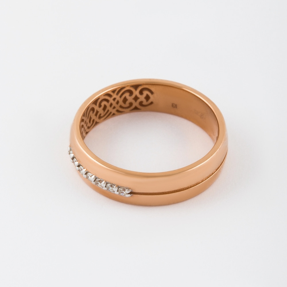 Золотое кольцо обручальное Клондайк из красного золота 585 пробы ЛХ07-00109