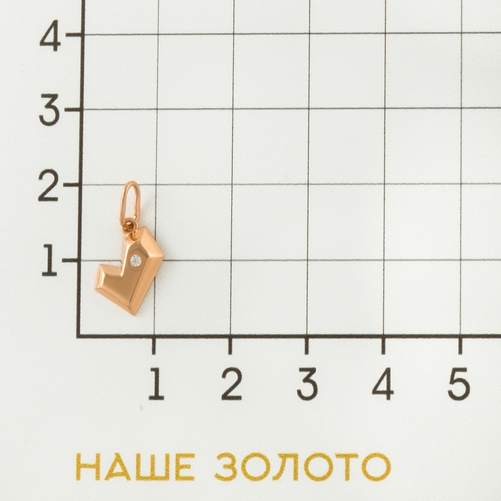 Золотая подвеска Sokolov из красного золота 585 пробы ДИ036134