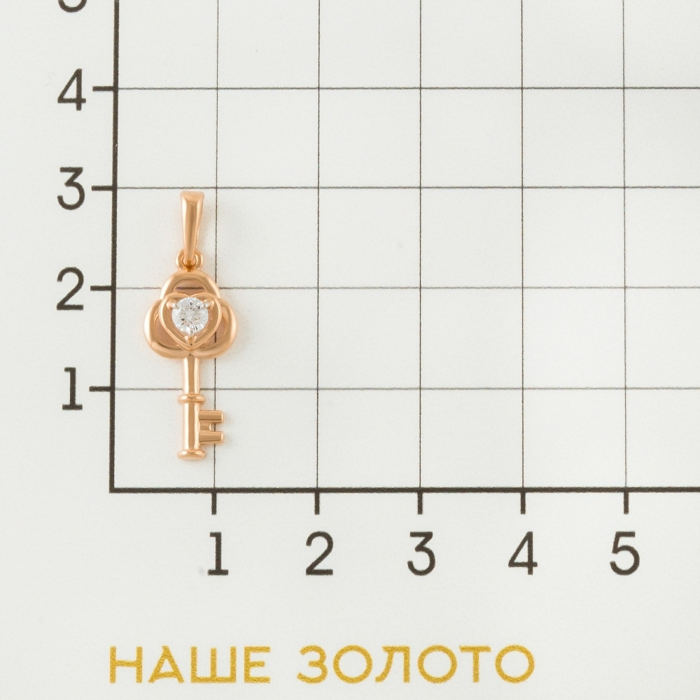 Золотая подвеска Sokolov из красного золота 585 пробы ДИ036097