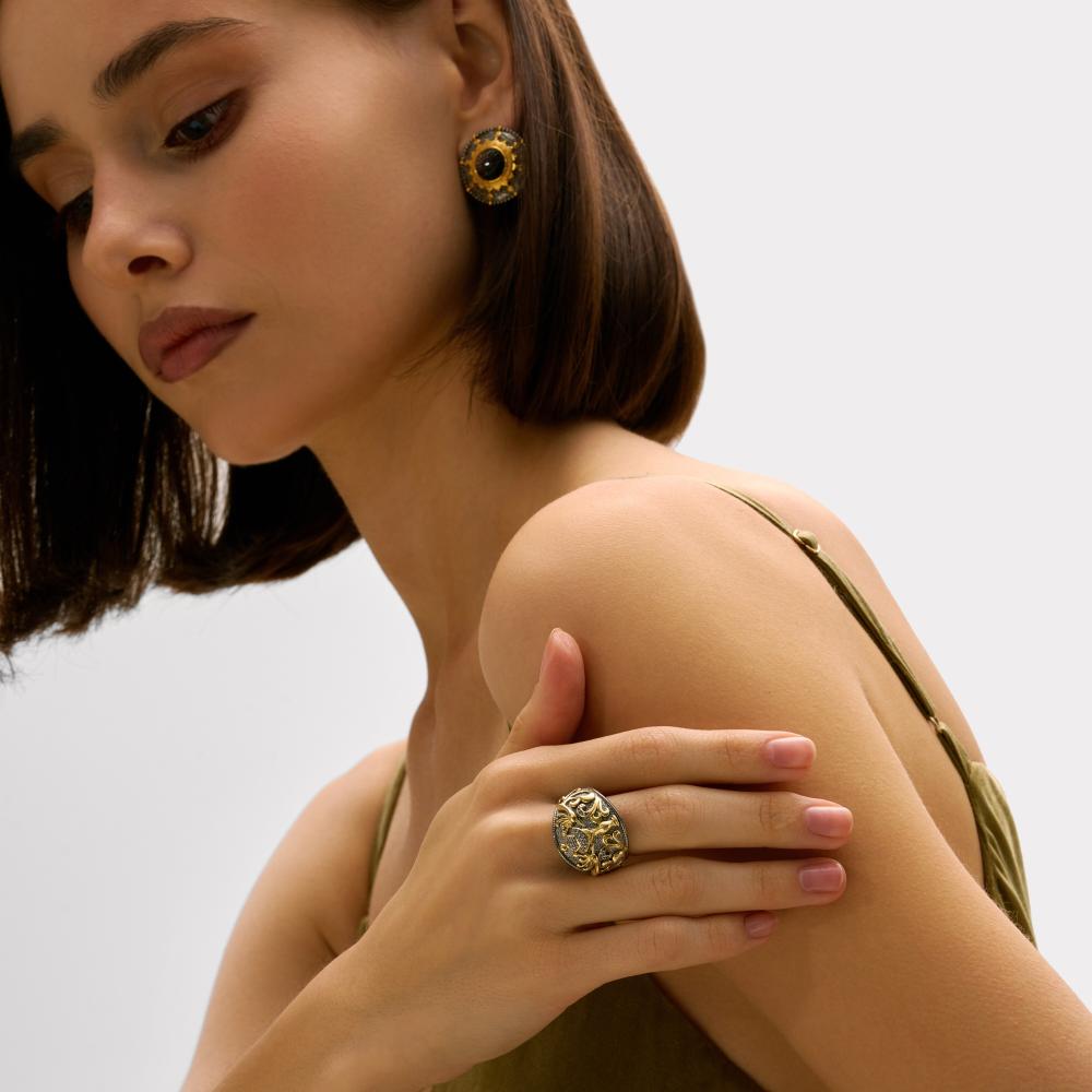 Серебряное кольцо Style avenue со вставками из полудрагоценных камней (топаз) СЙХУПР334, размеры от 18 до 18