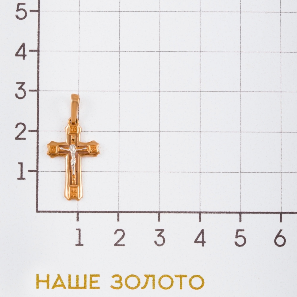 Золотой крест Талант из красного золота 585 пробы ТБ5102000028422