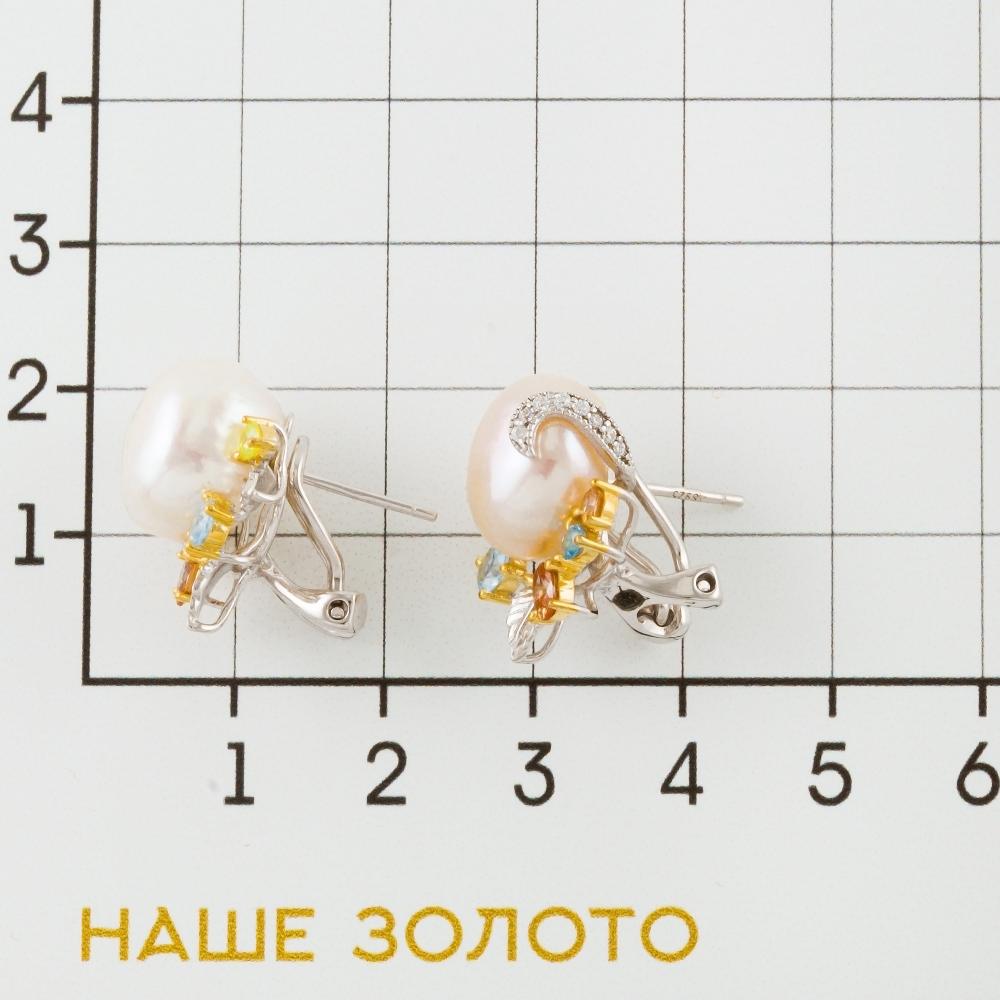 Серебряные серьги гвоздики Style avenue СЙБУТЕ240-2ЦЗ