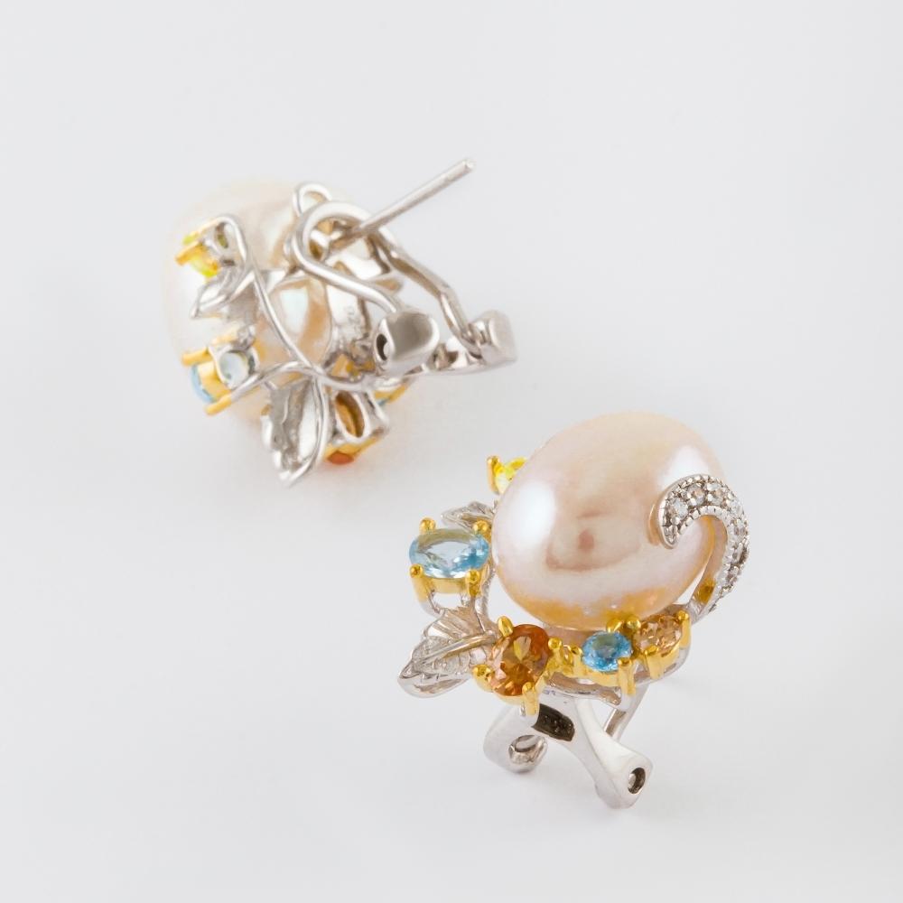 Серебряные серьги гвоздики Style avenue СЙБУТЕ240-2ЦЗ