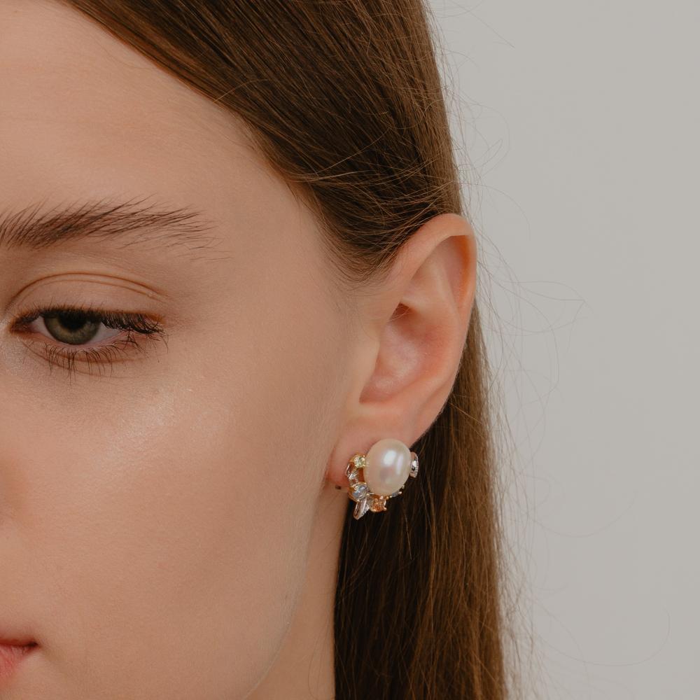 Серебряные серьги гвоздики Style avenue СЙБУТЕ240-2ЦЗ