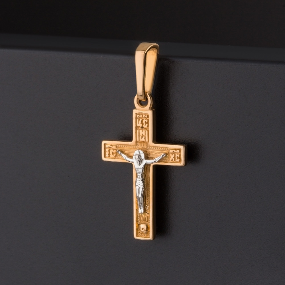 Золотой крест Топаз из красного золота 585 пробы ТЗТ13006312