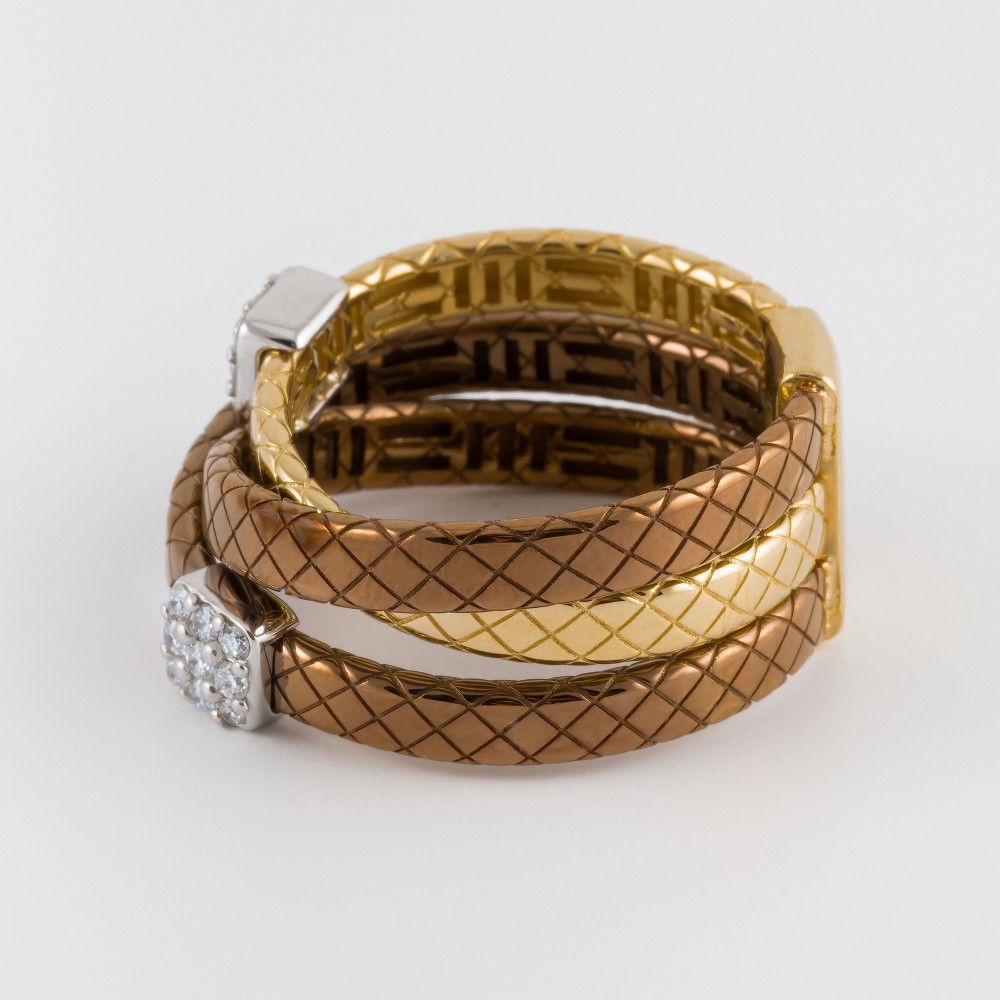 Золотое кольцо Мостар из красного золота 585 пробы МЦСП00021УЗ
