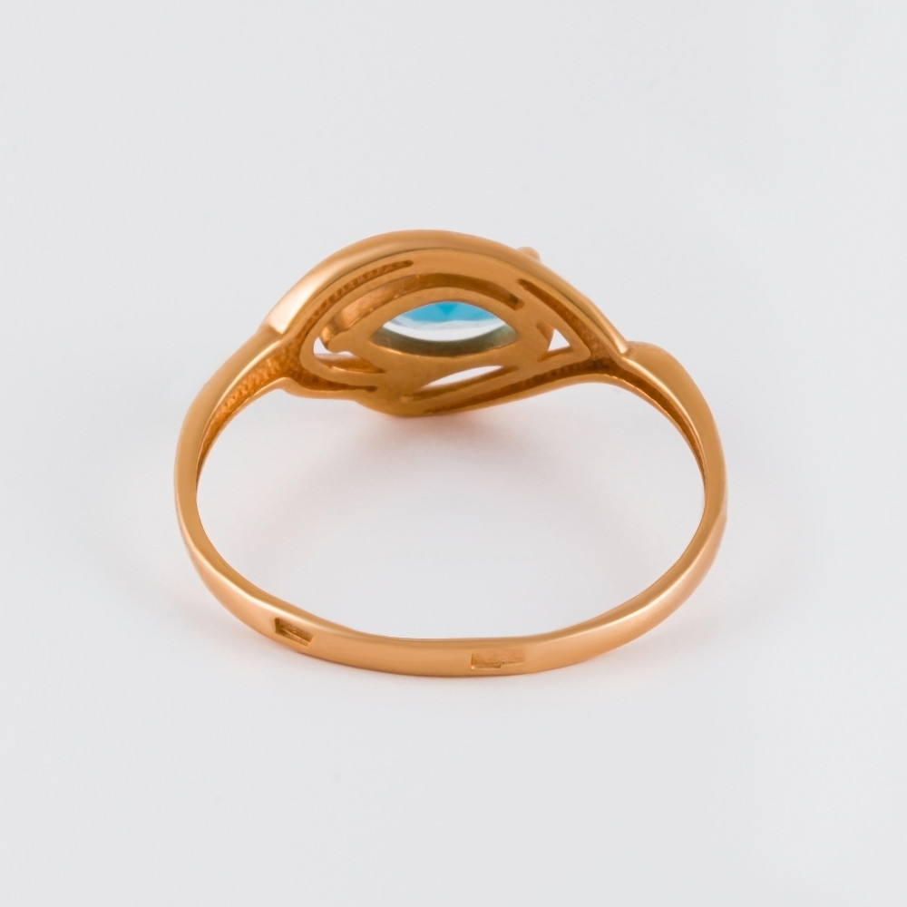 Золотое кольцо Ювелирные традиции из красного золота 585 пробы  со вставками () ЮИК130-4484ситл, размеры от 16 до 19.5