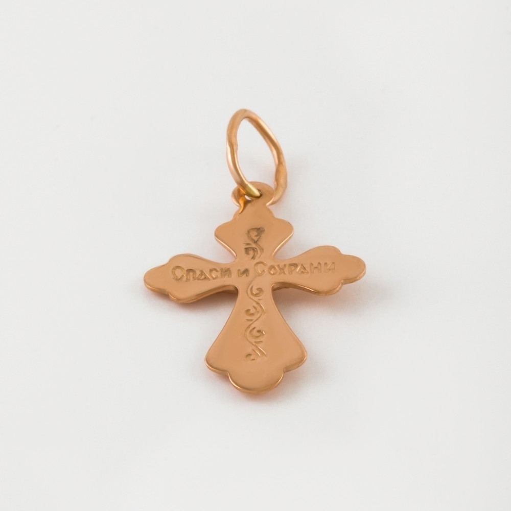 Золотой крест Вознесенский из красного золота 585 пробы 6В21-075