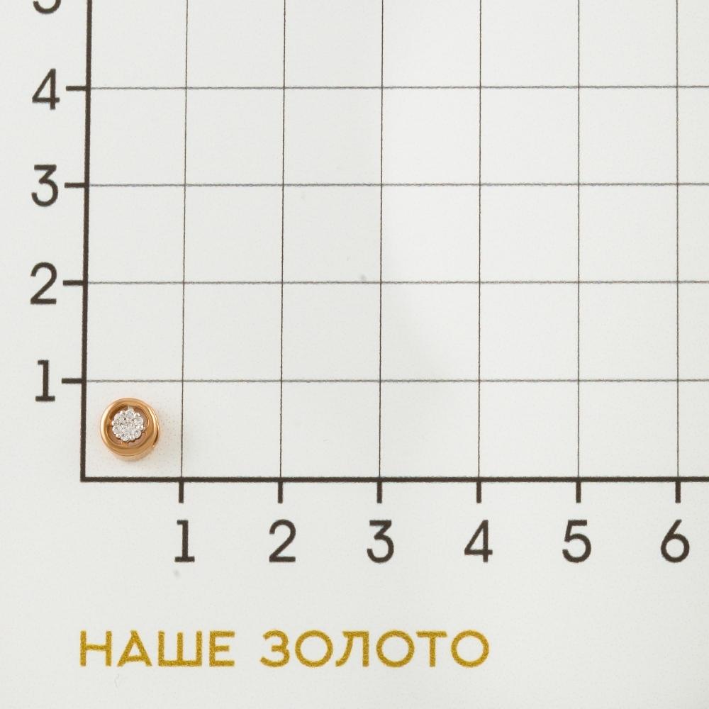 Золотая подвеска Вероника из красного золота 585 пробы  со вставками (фианит) 3ВП132-601