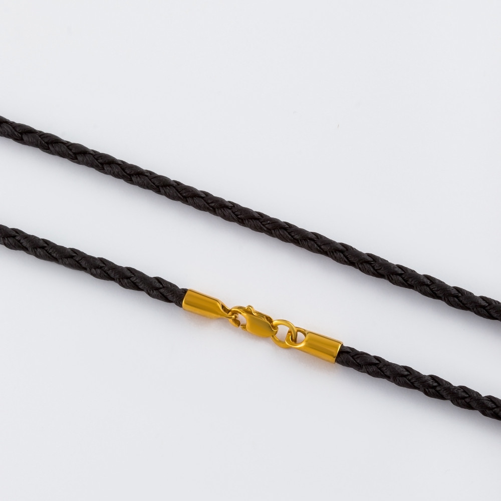 Серебряный шнурок Золотой талисман ЭЙ5-025З, размеры от 45 до 55