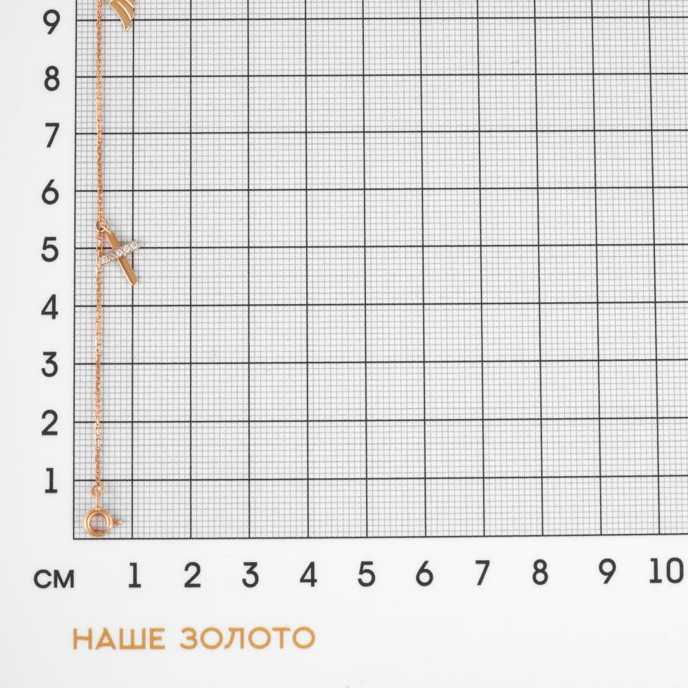 Золотой браслет на ногу Efremof из красного золота 585 пробы ЮПБ1326478/Н