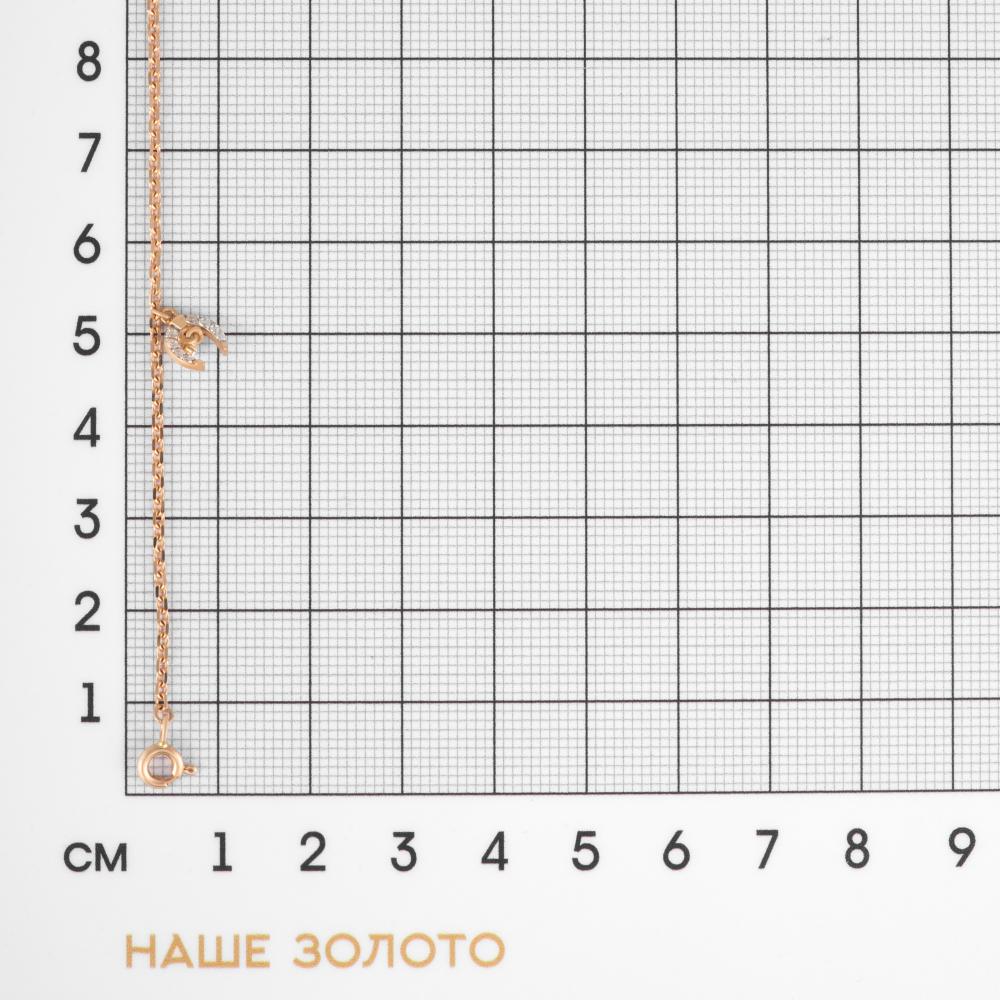 Золотой браслет на ногу Efremof из красного золота 585 пробы ЮПБ1321345/Н