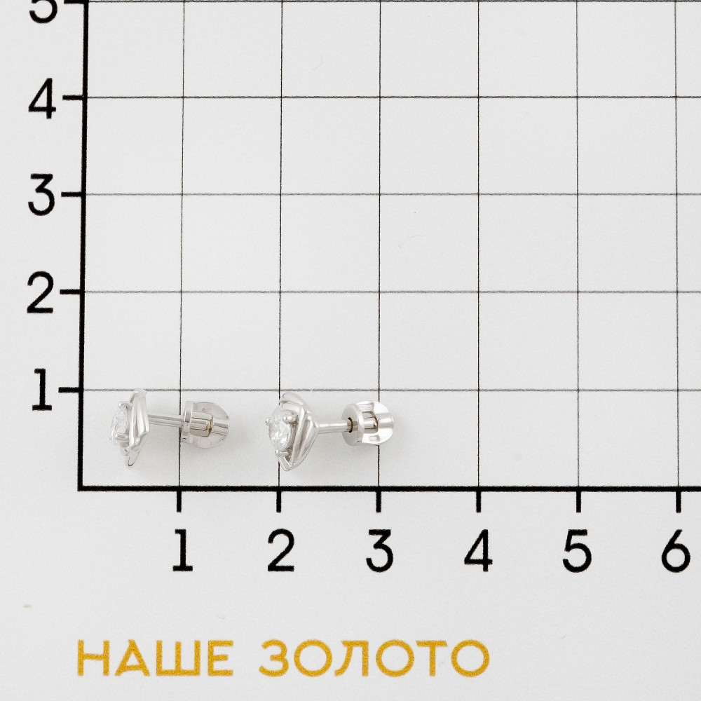 Серебряные серьги гвоздики Вознесенский  со вставками (фианит) 6В12-0691
