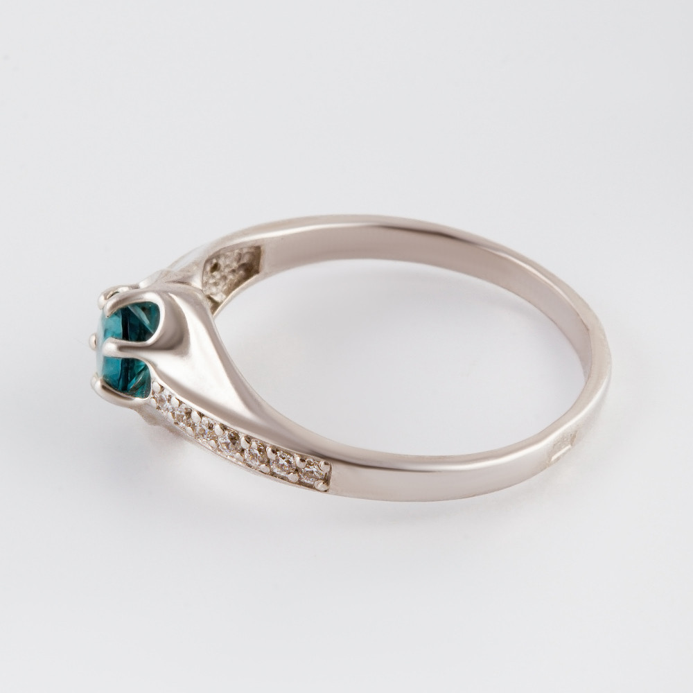 Серебряное кольцо Серебряный дождь  со вставками (фианит и ) ДХКР-152-02, размеры от 16.5 до 18.5
