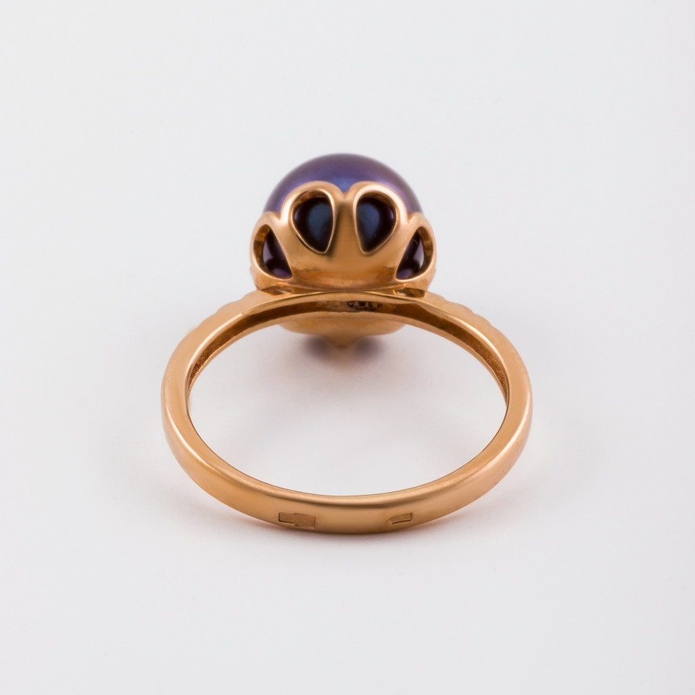 Золотое кольцо Defleur из красного золота 585 пробы  со вставками () ФЖ21634.2, размеры от 16 до 16