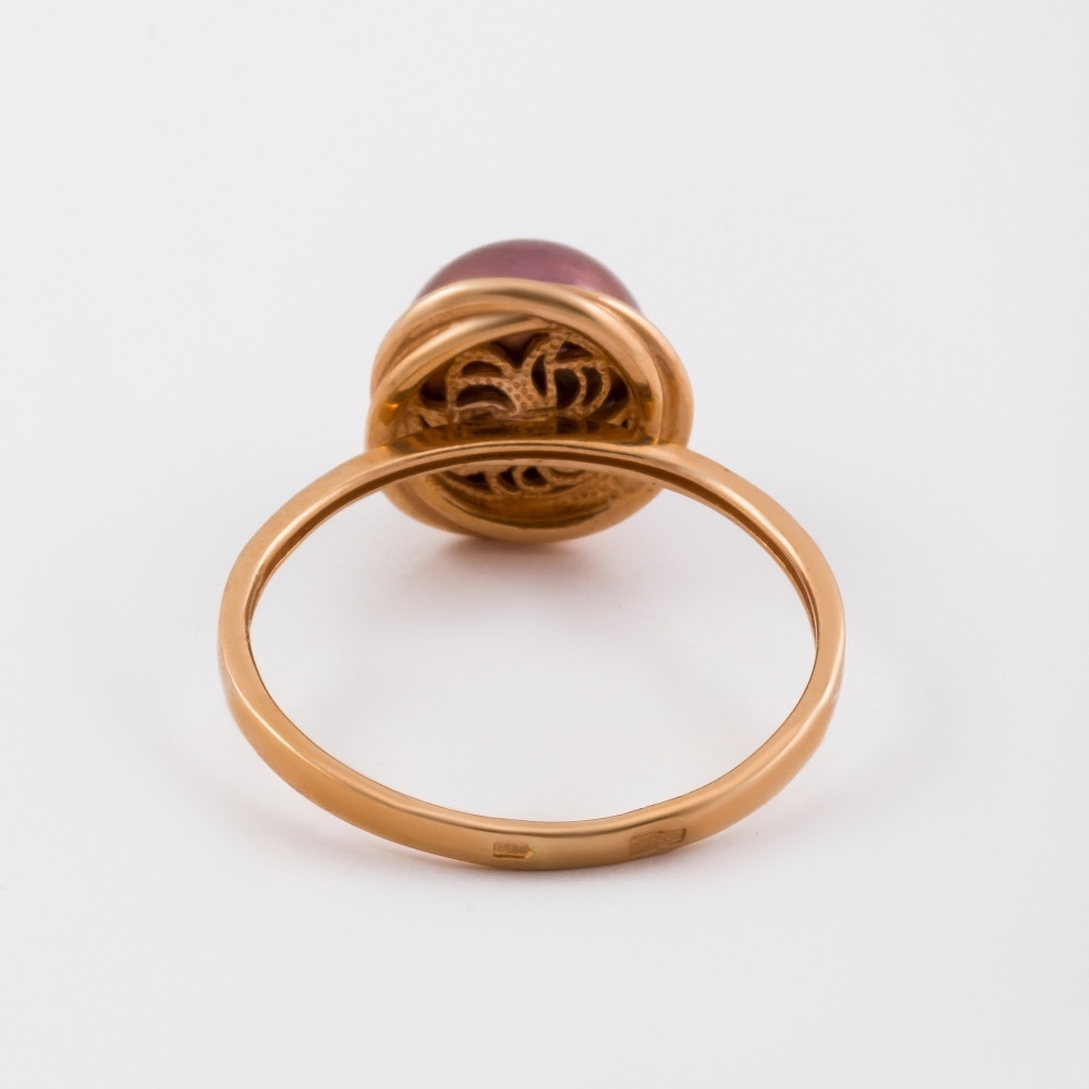 Золотое кольцо Defleur из красного золота 585 пробы  со вставками () ФЖ21008.2, размеры от 17 до 19