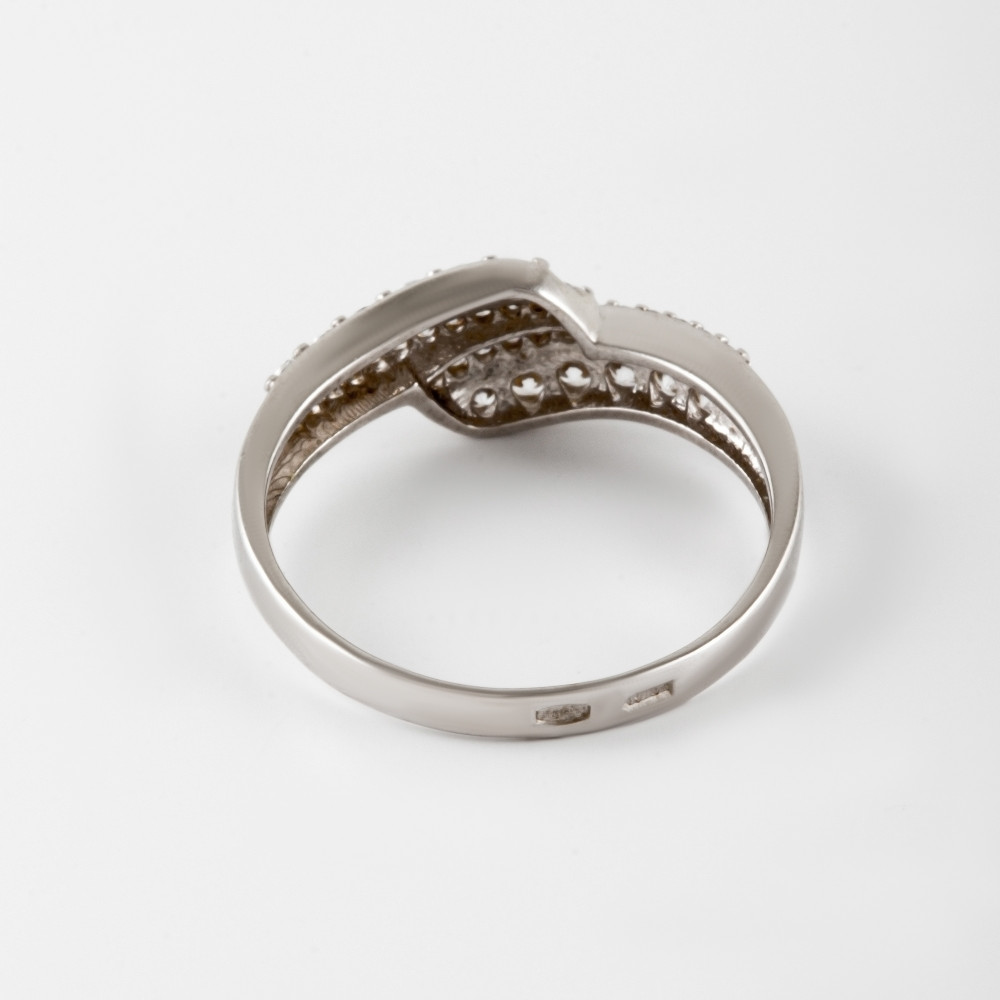Серебряное кольцо Мидас-пермь  со вставками (фианит) 4МК1002, размеры от 16.5 до 20
