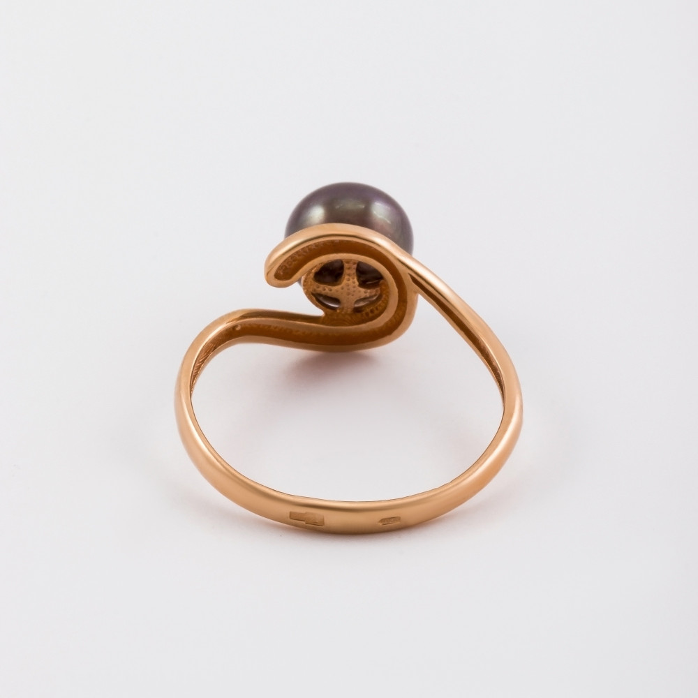 Золотое кольцо Defleur из красного золота 585 пробы  со вставками () ФЖ21026.2, размеры от 16 до 18.5