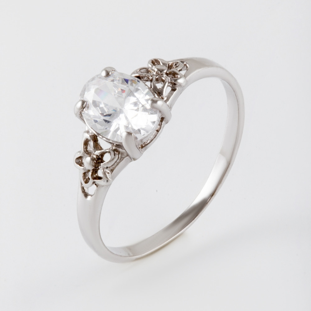 Серебряное кольцо Мидас-пермь  со вставками (фианит) 4МК197, размеры от 14.5 до 18.5