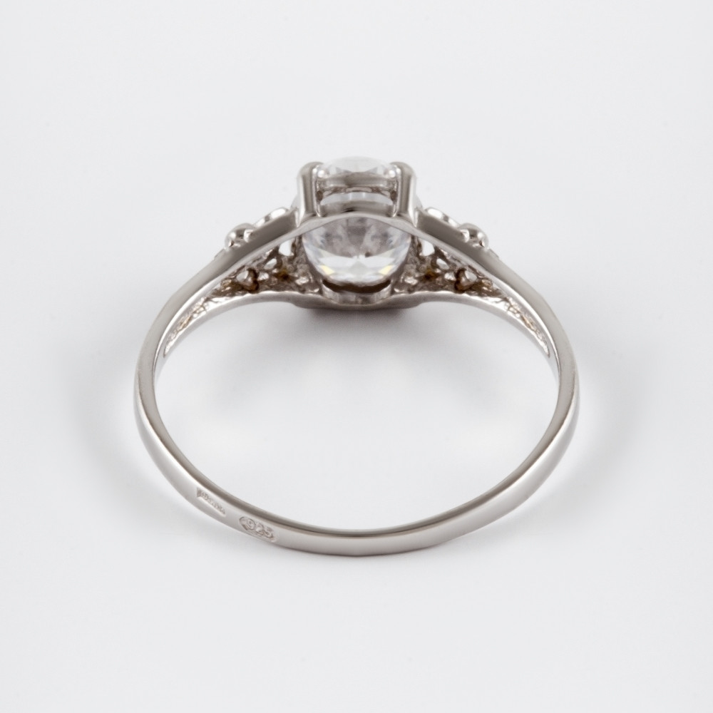 Серебряное кольцо Мидас-пермь  со вставками (фианит) 4МК197, размеры от 14.5 до 18.5