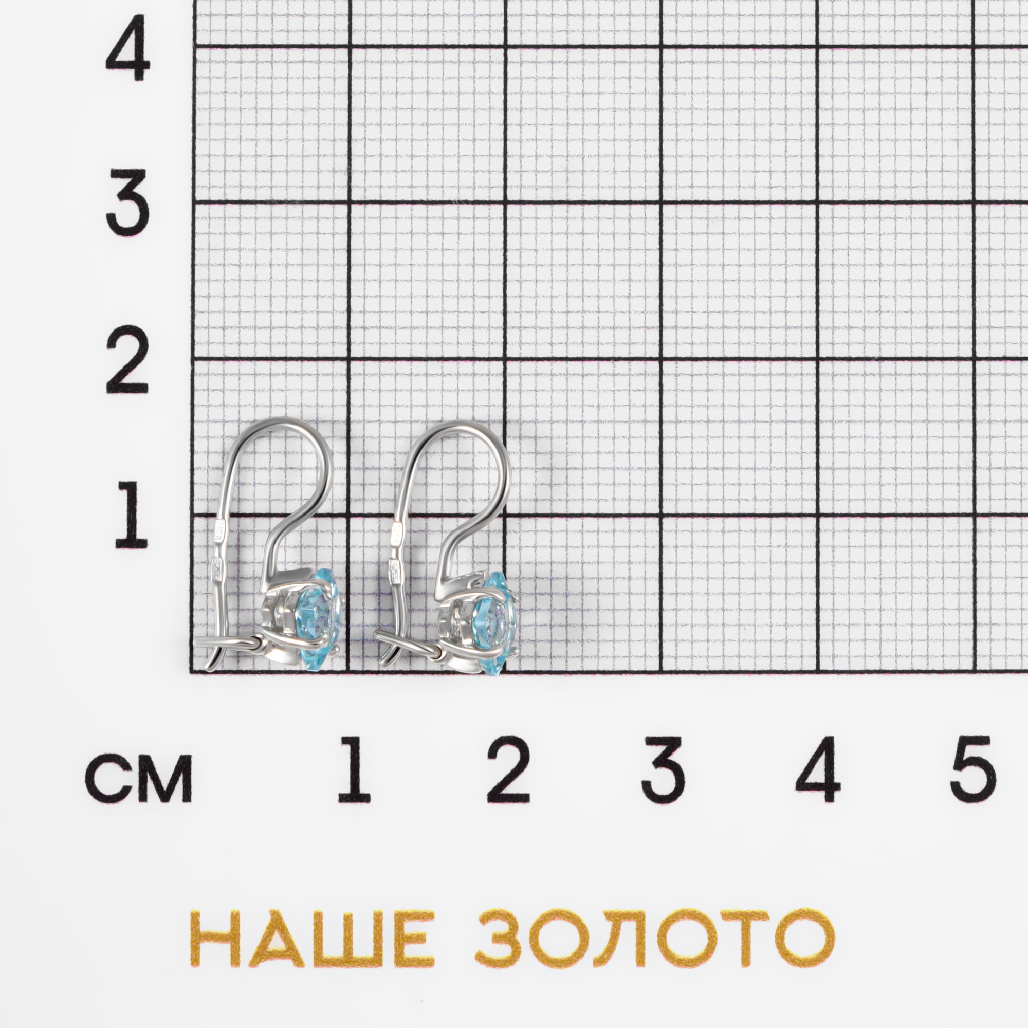 Серебряные серьги детские Иллада   со вставками (фианит) 2ИС121284-2