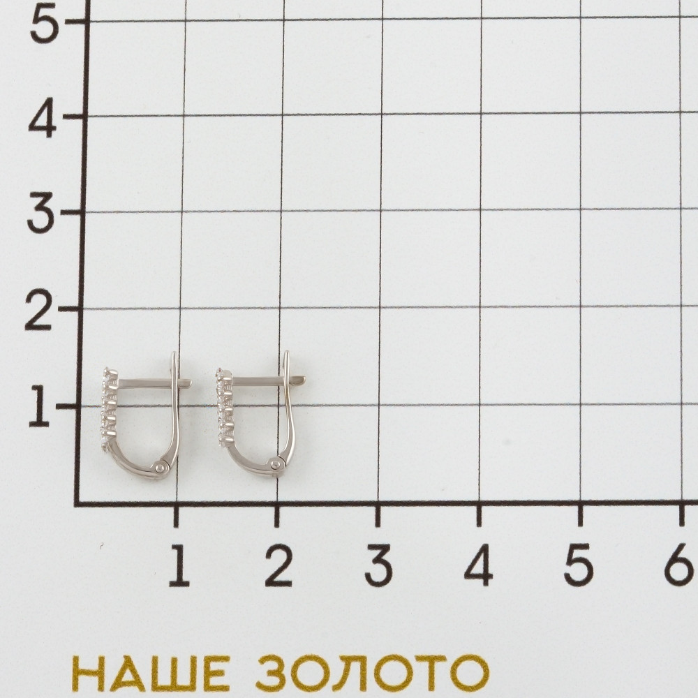 Серебряные серьги детские Иллада   со вставками (фианит) 2ИС121058