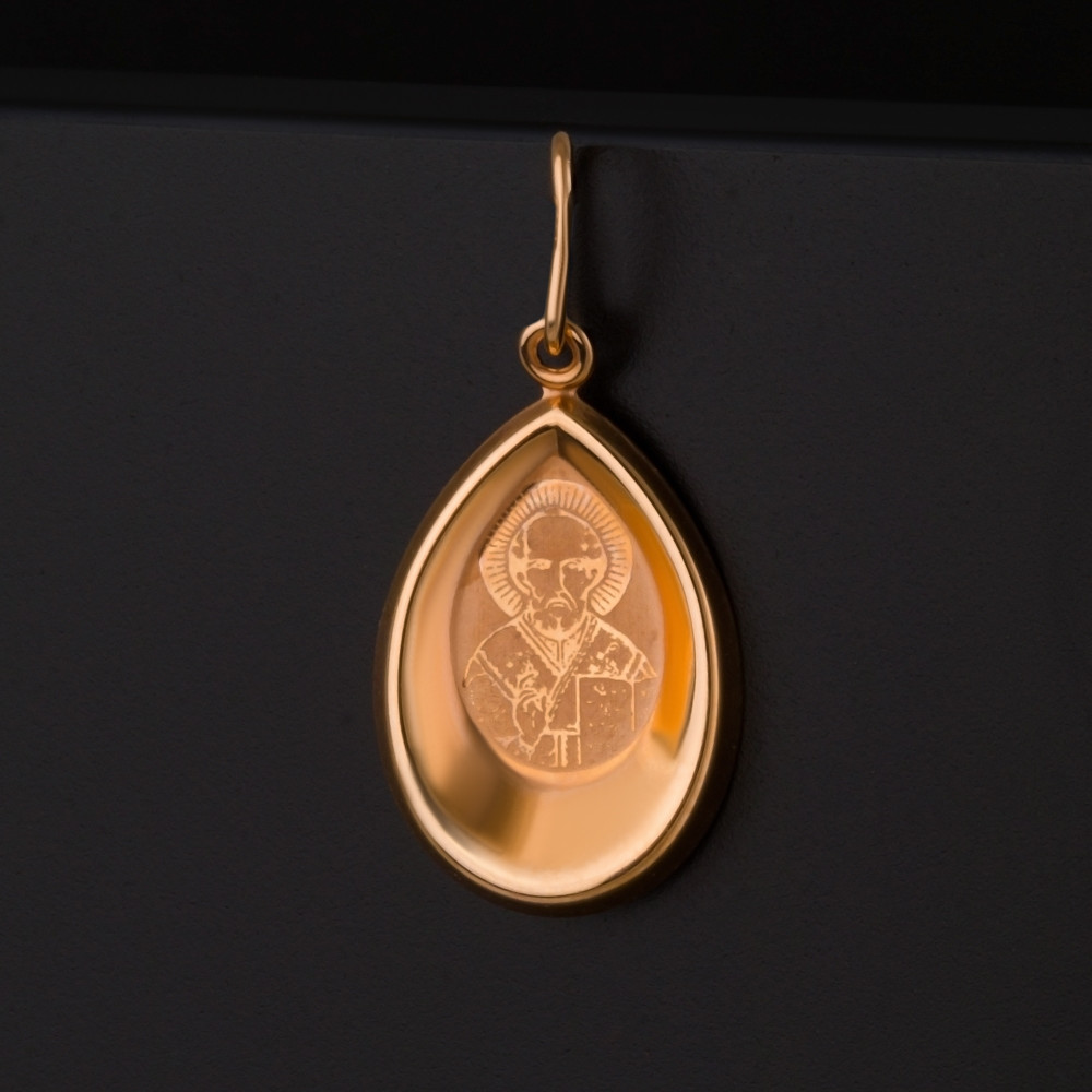 Золотая иконка Голден глоб из красного золота 585 пробы ГГК-006/НЧ