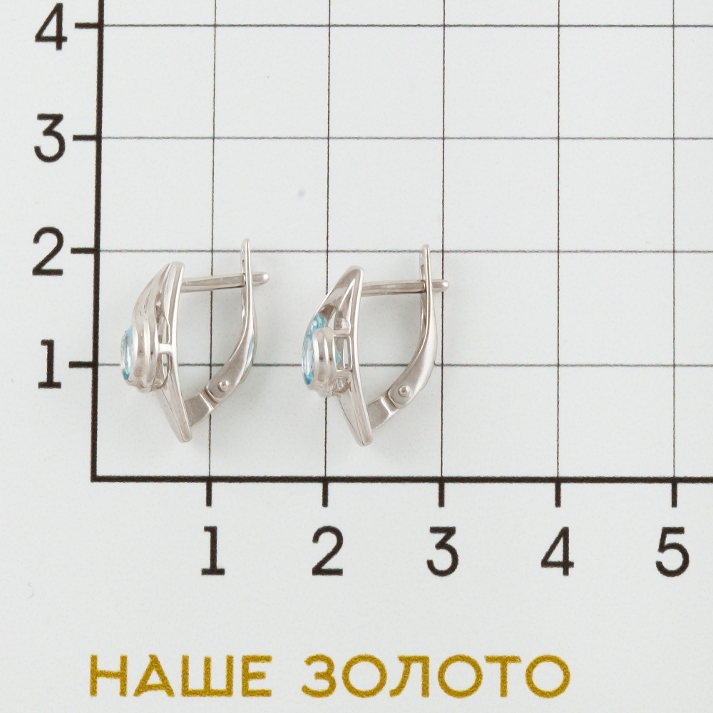 Серебряные серьги Sokolov со вставками из полудрагоценных камней (топаз) ДИ92021997