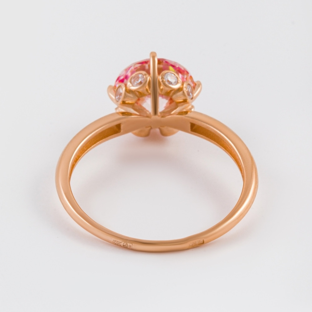 Золотое кольцо Liberty из красного золота 585 пробы РЫ1011730см