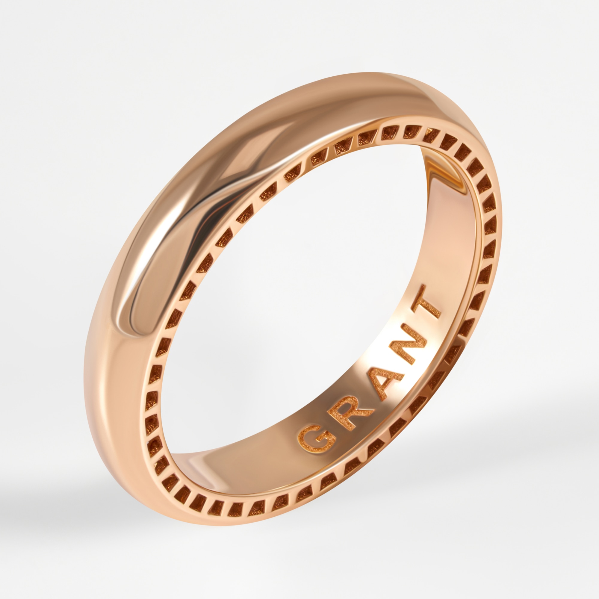 Золотое кольцо обручальное Грант из красного золота 585 пробы ГР0355258