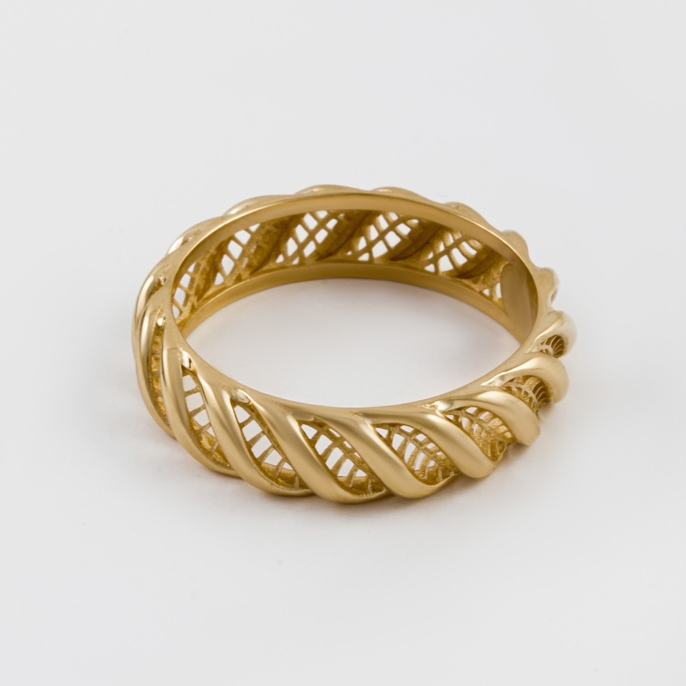 Золотое кольцо Грант из красного золота 585 пробы ГР9355539