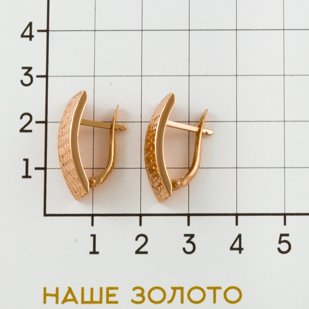 Золотые серьги Магнат  из красного золота 585 пробы ПЗА011745