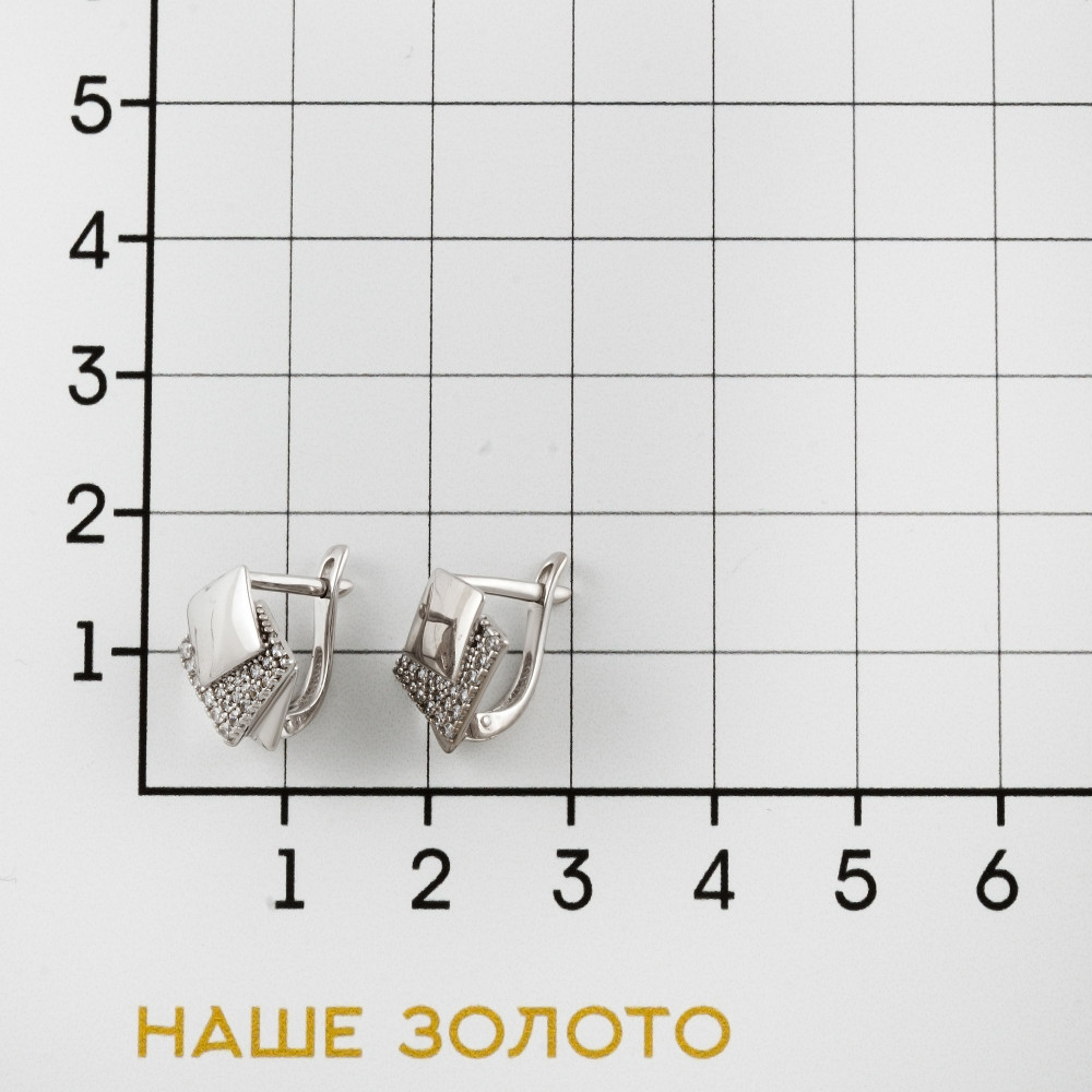 Серебряные серьги Санис  со вставками (фианит) СН4698-3