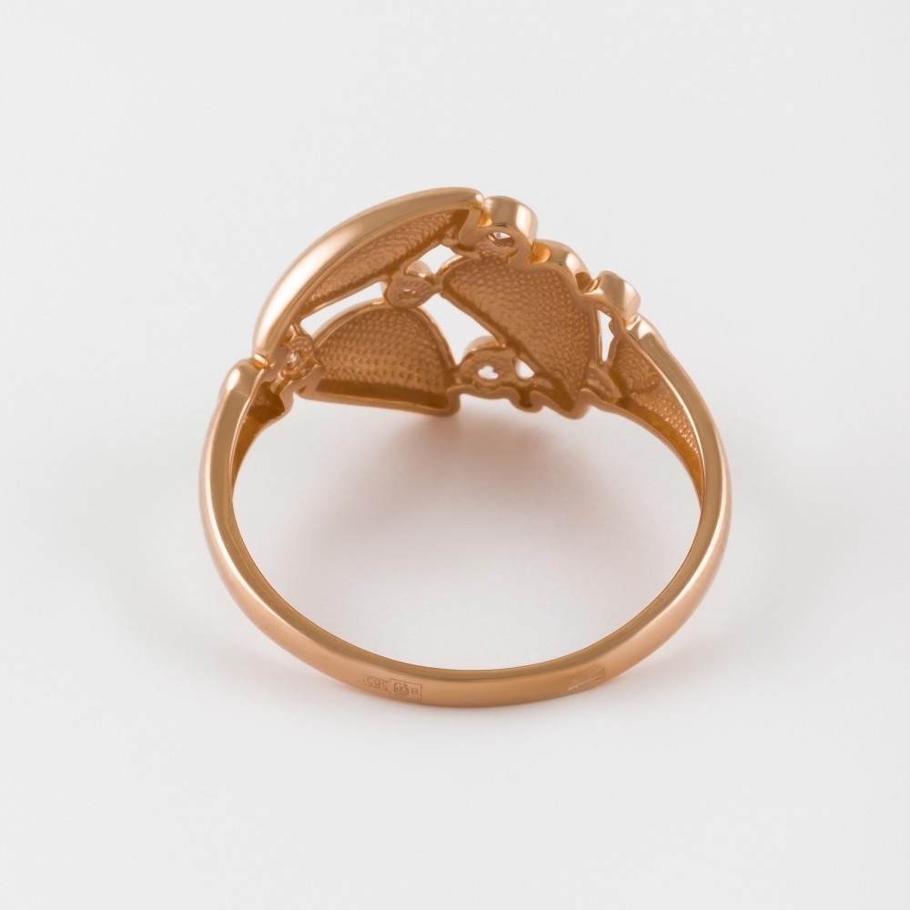 Золотое кольцо Династия из красного золота 585 пробы 7Д012951-1102