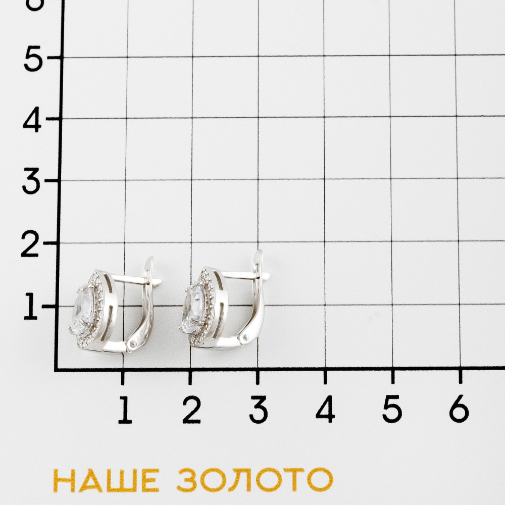 Серебряные серьги Вознесенский  со вставками (фианит) 6В11-0075