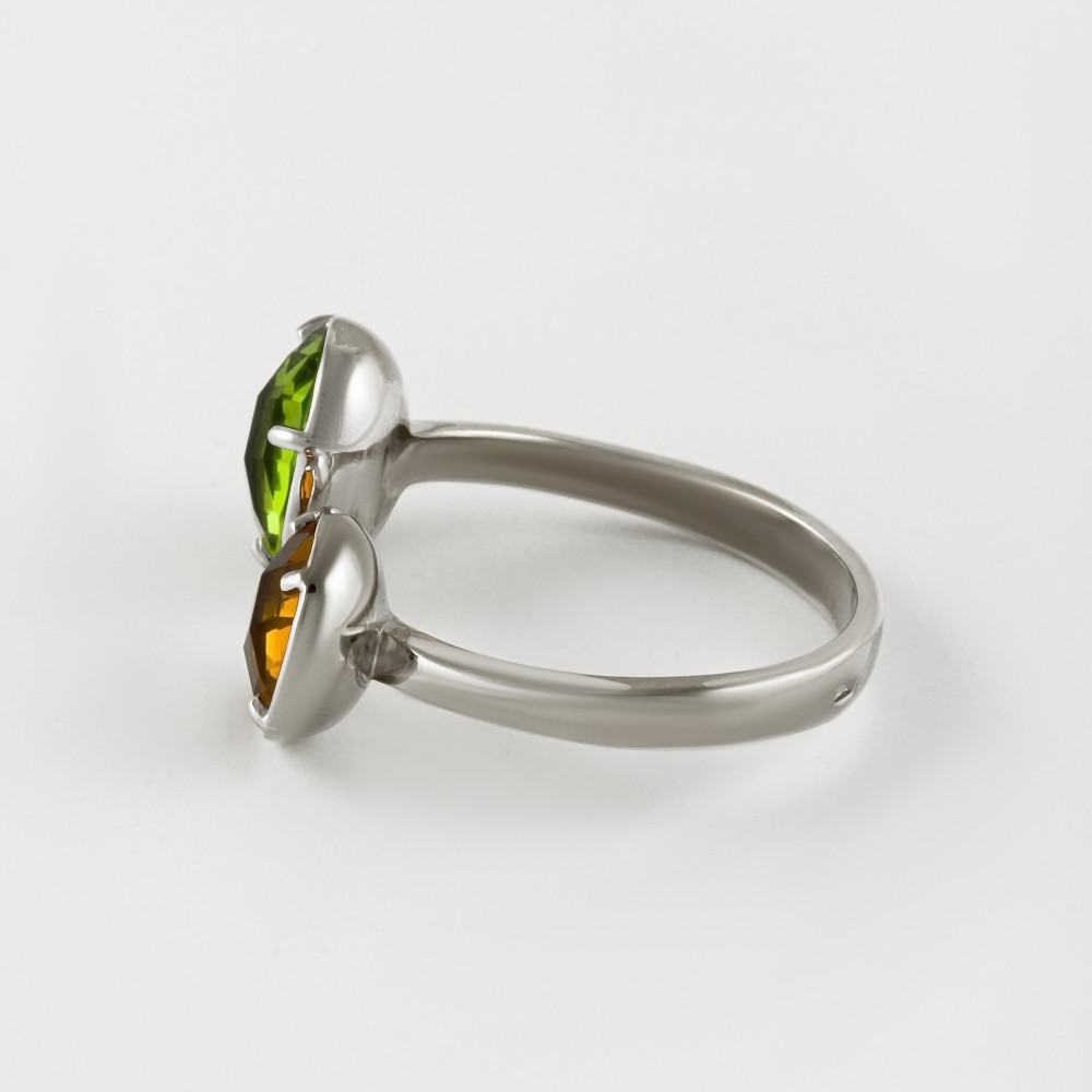 Серебряное кольцо Efremof  со вставками (кристалл) ЮП1015013476крхрц, размеры от 17 до 18.5