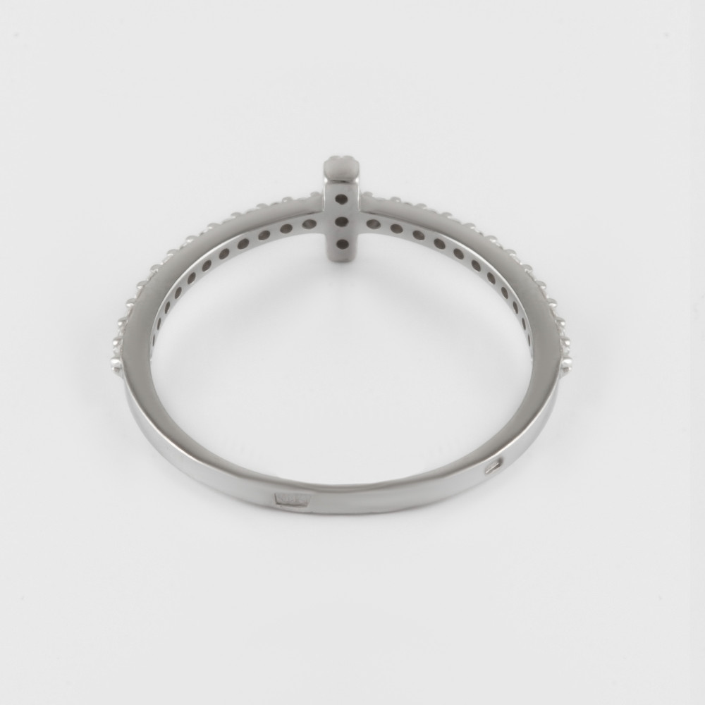 Серебряное кольцо Вознесенский  со вставками (фианит) 6В10-1014, размеры от 15 до 21