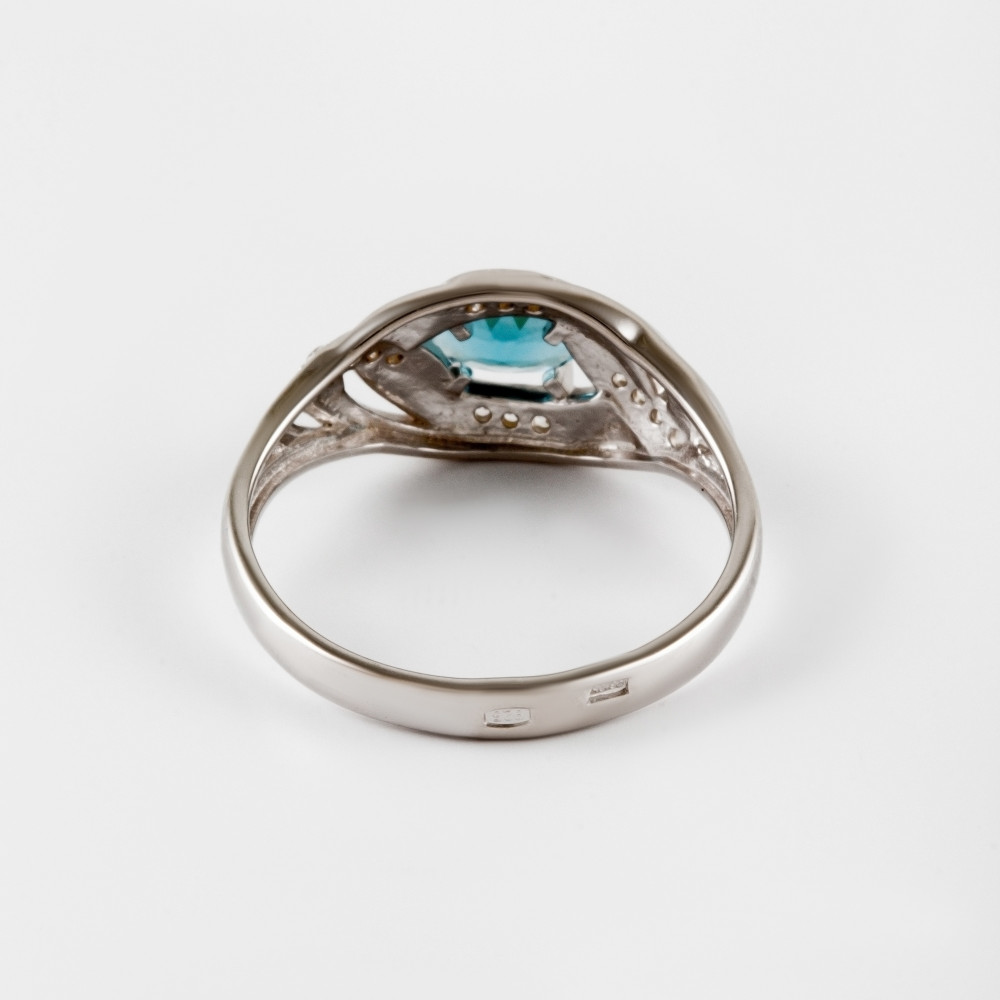 Серебряное кольцо Efremof  со вставками (кристалл и фианит) ЮП1015014430кртл, размеры от 16 до 18.5