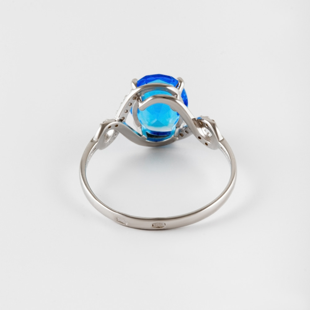 Серебряное кольцо Efremof  со вставками (кристалл и фианит) ЮП1015010773кртс, размеры от 17 до 19.5