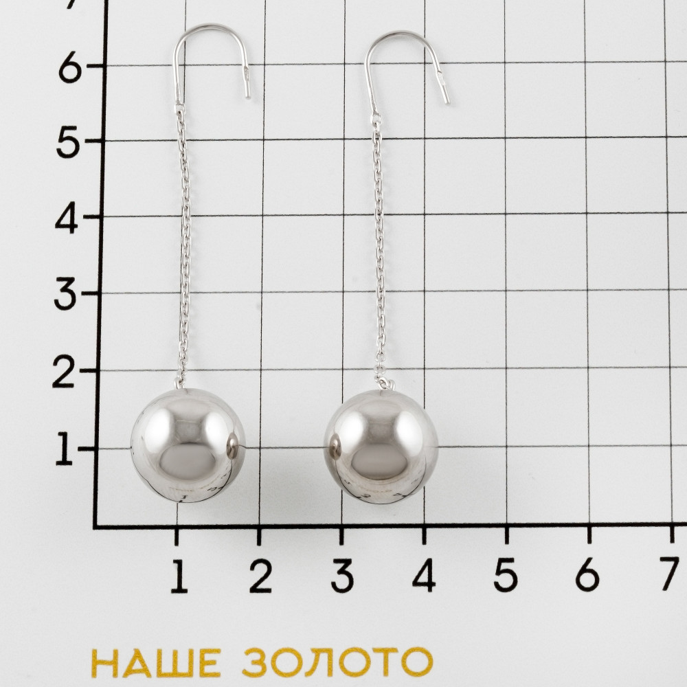 Серебряные серьги протяжки Випголд ВПЕ2305Ф