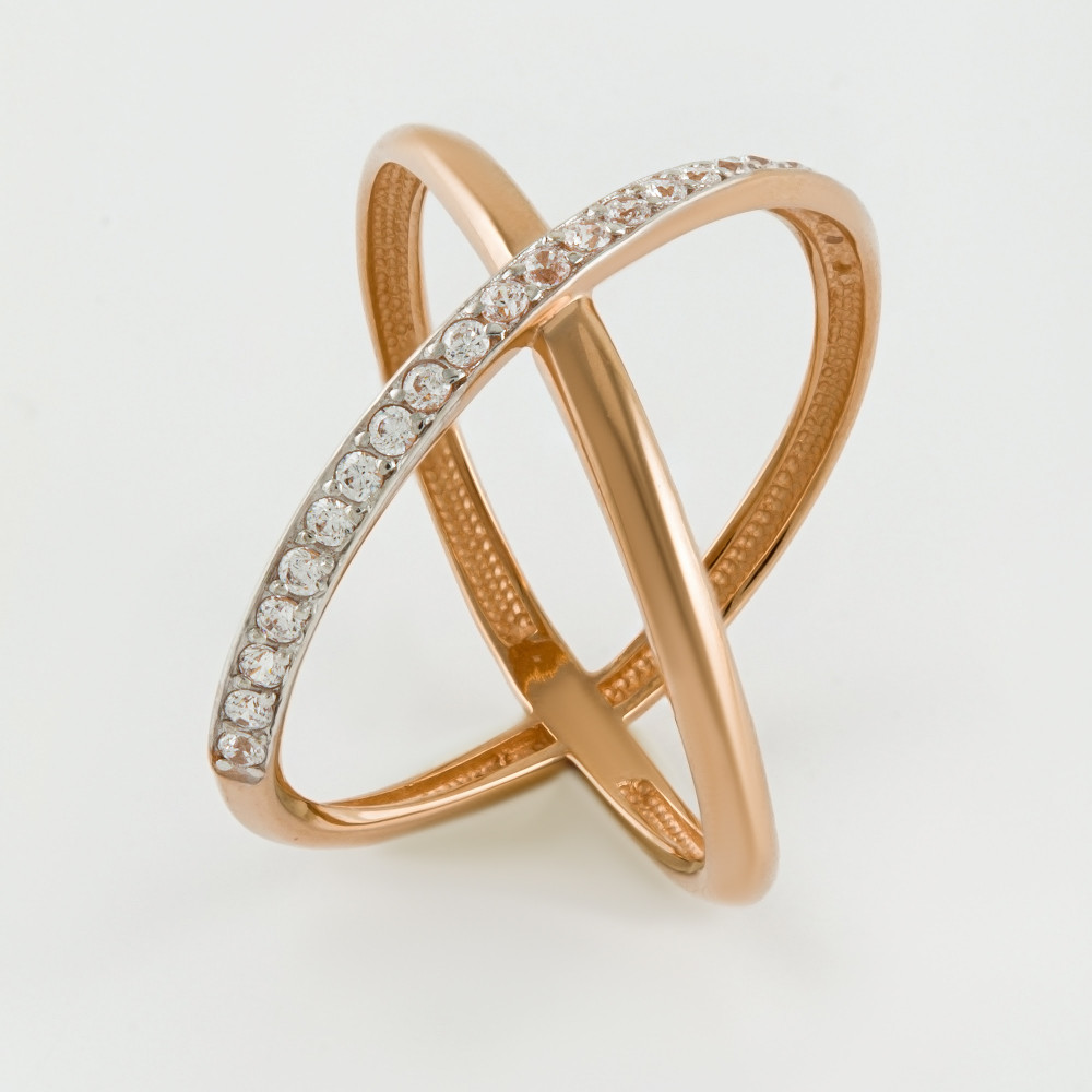 Золотое кольцо Дельта (delta) из красного золота 585 пробы ДП1100965