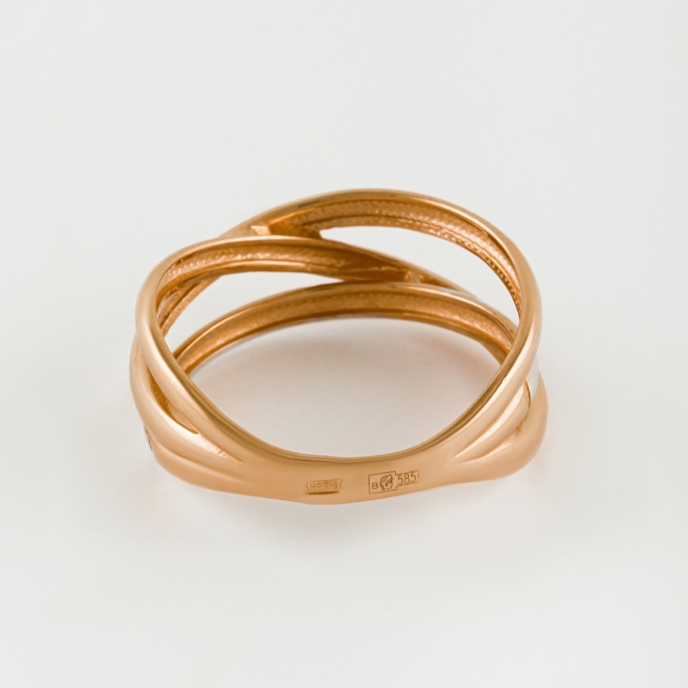 Золотое кольцо Дельта (delta) из красного золота 585 пробы ДП211809