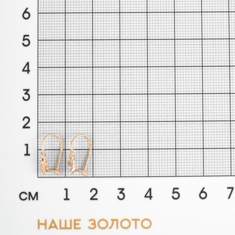 Золотые серьги детские Дельта (delta) из красного золота 585 пробы ДП1202734