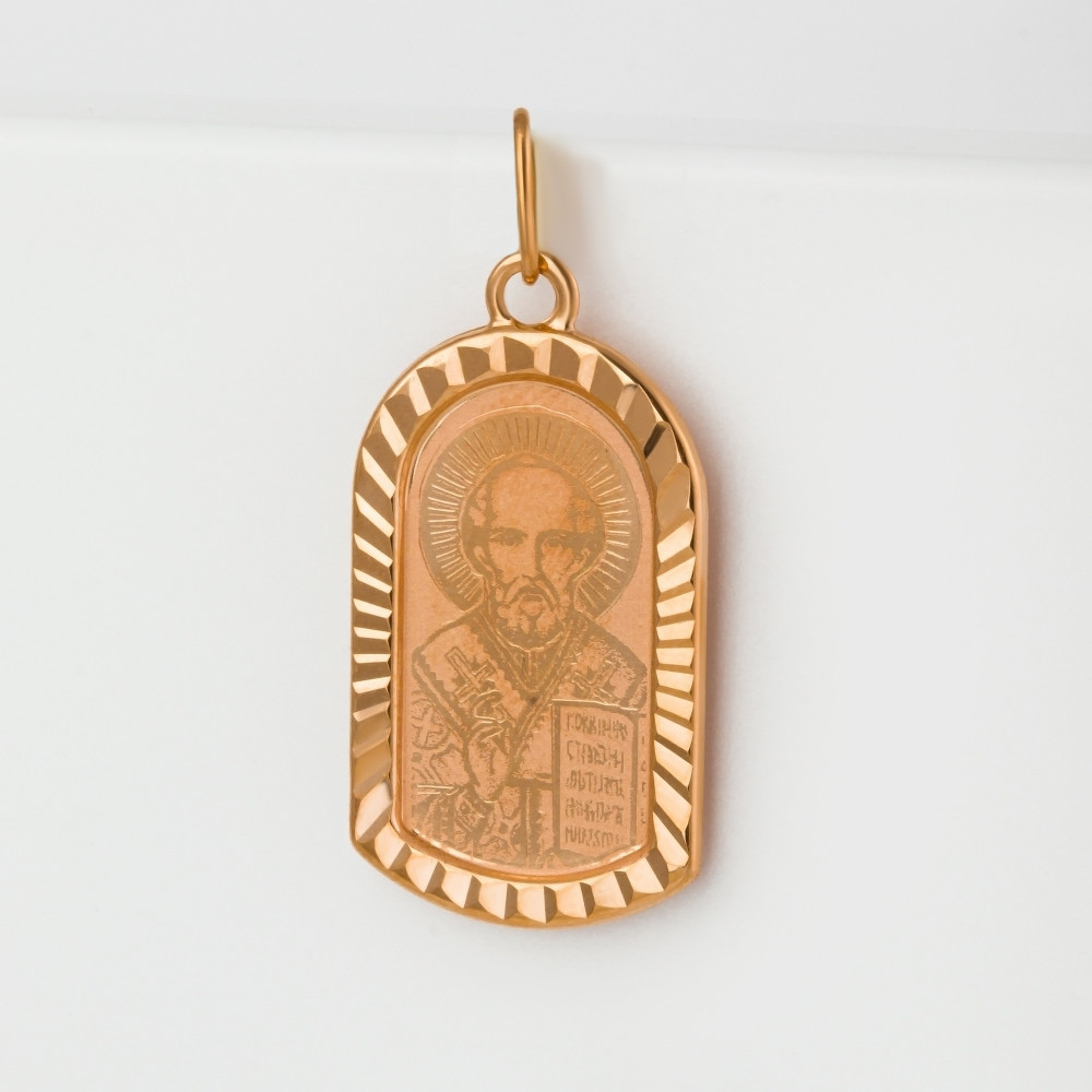 Золотая иконка Голден глоб из красного золота 585 пробы ГГЛВМА/НЧ