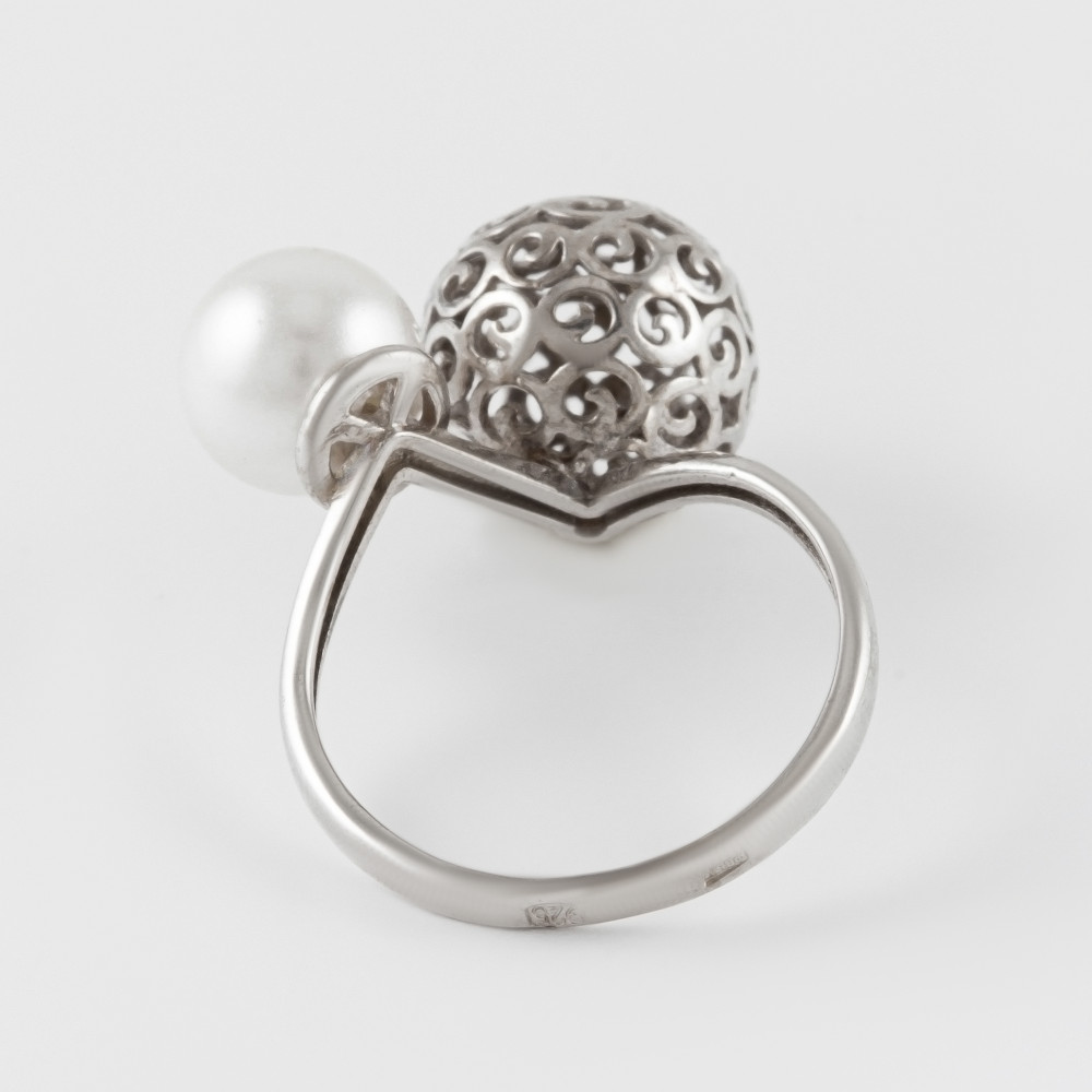 Серебряное кольцо Альфа юг  со вставками () ЮХШК01, размеры от 16.5 до 18.5
