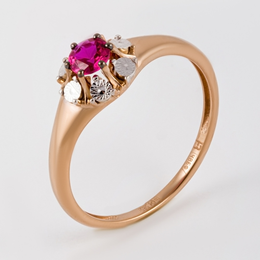 Золотое кольцо с рубином гт