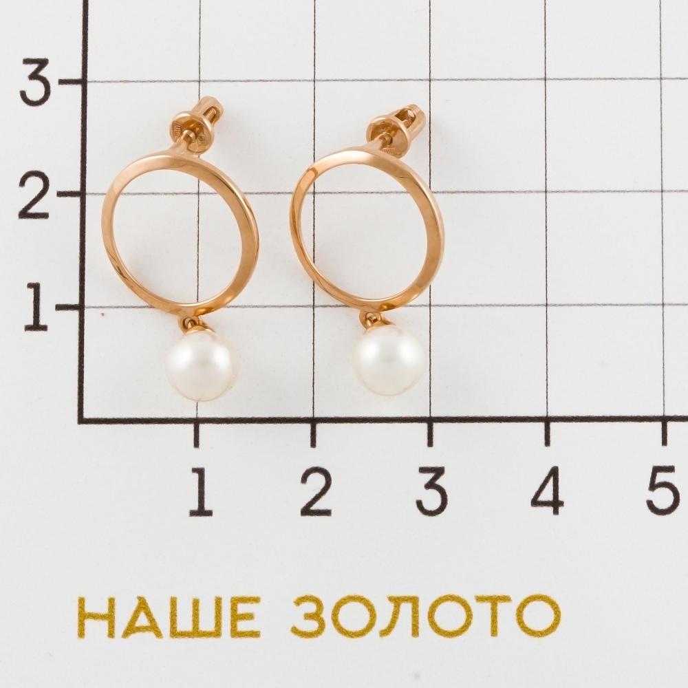 Золотые серьги гвоздики New gold из красного золота 585 пробы НЮ09696107010000072